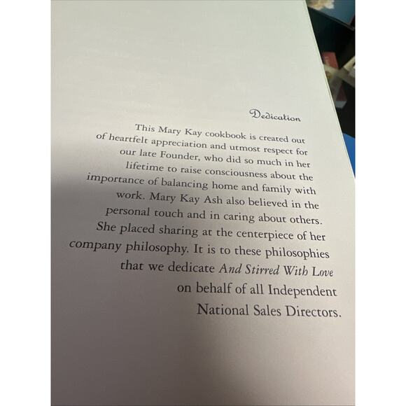 And Stirred with Love: Recipes and Reflections Shared by the Mary Kay Family NEW - Picture 3 of 6